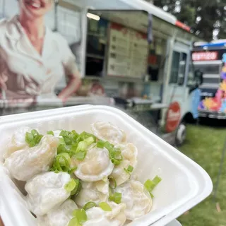 Chicken Dumplings "Vareniki" with Grilled Onion