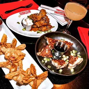 two plates of food