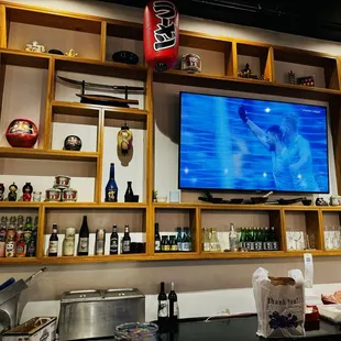 a television mounted on a wall