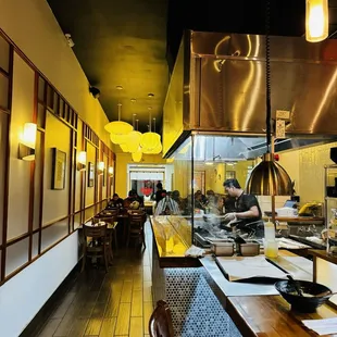 a view of a restaurant kitchen