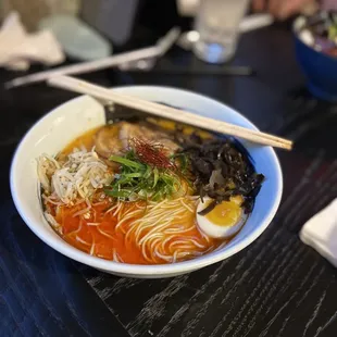 This is the Rouge Red Tonkotsu. It was listed as spicy, but it was not spicy at all to me. It was however very delicious