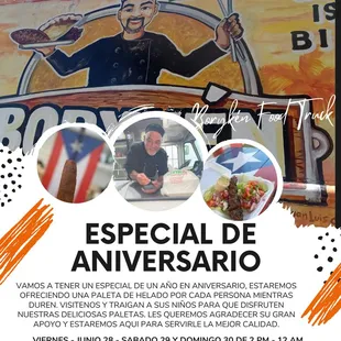 One Year Anniversary Special
Friday, Saturday and Sunday