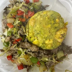 Mofongo with steak