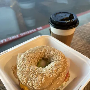Gluten free sesame with Turkey egg avocado and tomato