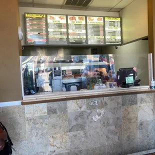 Front restaurant and menu