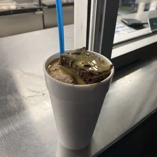 Brownie peanut butter sauce thick &amp; chunky