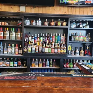a bar with a lot of alcohol