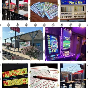 a collage of photos of a restaurant