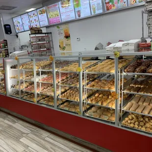a display of a variety of donuts