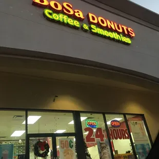 the front of a coffee shop