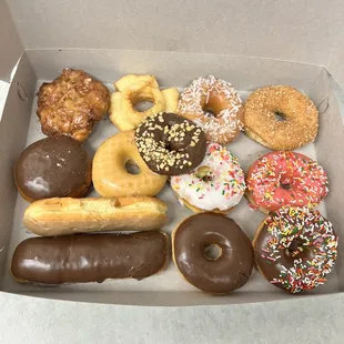 Delicious box of donuts l. Yum!
