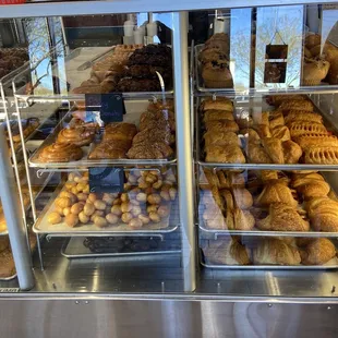 a display of baked goods