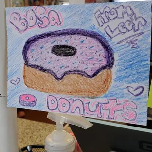 a drawing of a doughnut