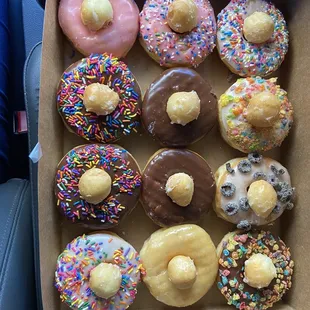 Went to SUNRISE DONUTS @3536 W Baseline Road this is a kids mix of donuts. They go it.