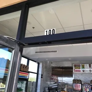 Next to the gas station.