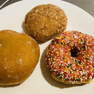 two donuts on a plate