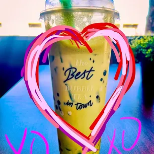 Matcha Green Tea with Boba