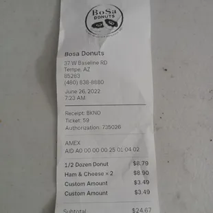 Our cost for BURNT croissant.