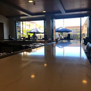 Patio and pool view.