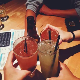 Strawberry fields, beer, and a mojito