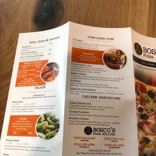 the menu