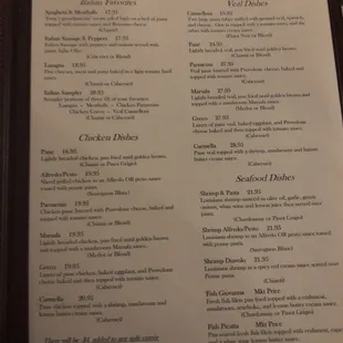 the menu