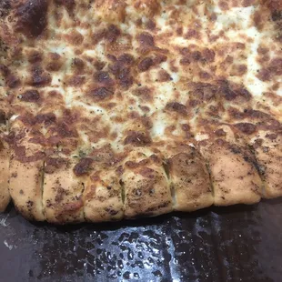 Bosco&apos;s Garlic Cheesy Bread Sticks- cold, hard,  no cheesiness and as you can see from box, greasy