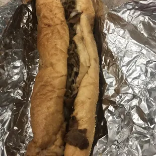 Cheese Steak with Onion (no peppers)- cold, soggy bread- very little cheese