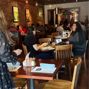 One of the two seating areas