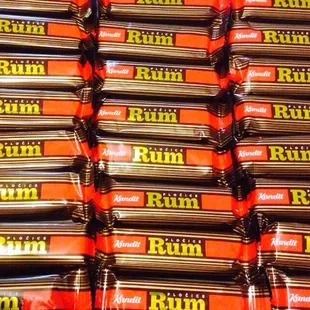My partial case Rum Candy Bars              Made in Croatia