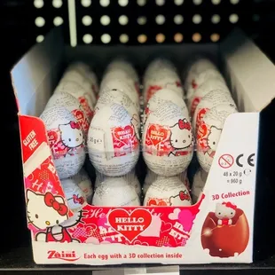 a box of hello kitty eggs
