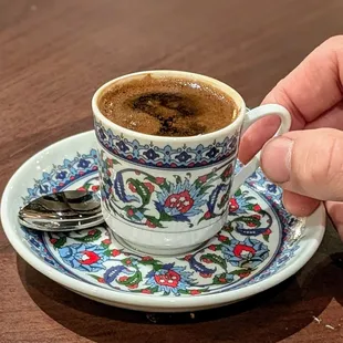 The cutest little Turkish coffee