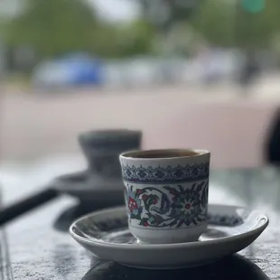 Turkish coffee while discussing business