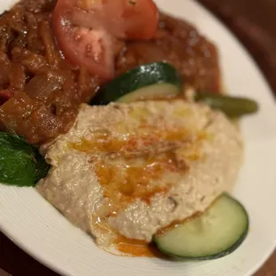 Hummus  and Sautéed Eggplant