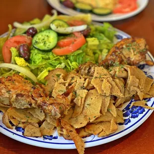 Chicken Gyro Plate, no rice, no cheese &amp; no dressing + 2 chicken drum sticks (special)