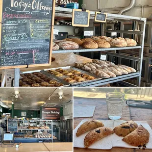 Look at all these delicious selections. Smells wonderful in the bakery. Kale-mushroom-Guyere and mixed berry empanadas for the win.