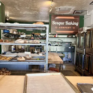 a baker working in a bakery