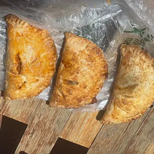 Apple empanadas and the squash and onion.