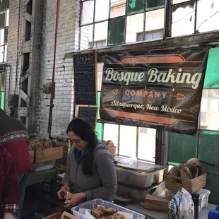 Stand at the railyards market on Sundays.
