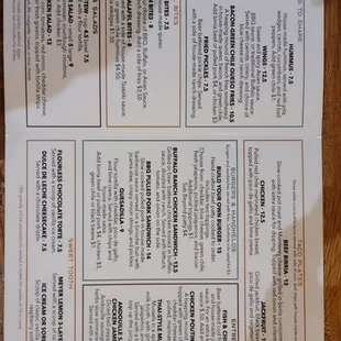 Food menu