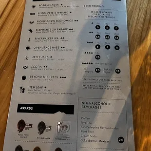 Beer Menu