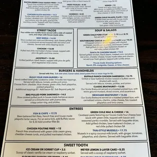 Menu as of 05-24-24