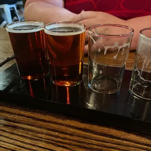 Beer flight so far elephants on parade and the cider are winners.