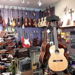 a guitar store