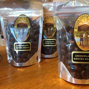 two bags of coffee beans