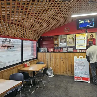 Inside the restaurant
