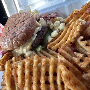 Mac and cheese burger