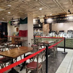 Inside seating and ordering area