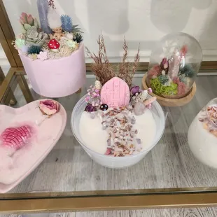 a variety of desserts