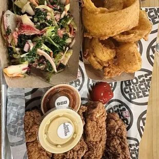 4 pac meal with apple slaw &amp; onion rings